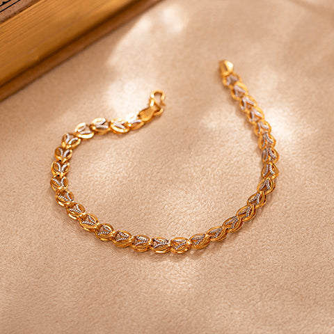 Juana Leaf 22KT Gold Bracelet