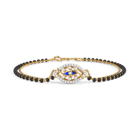 Kamya Evil Eye Diamond Mangalsutra Bracelet