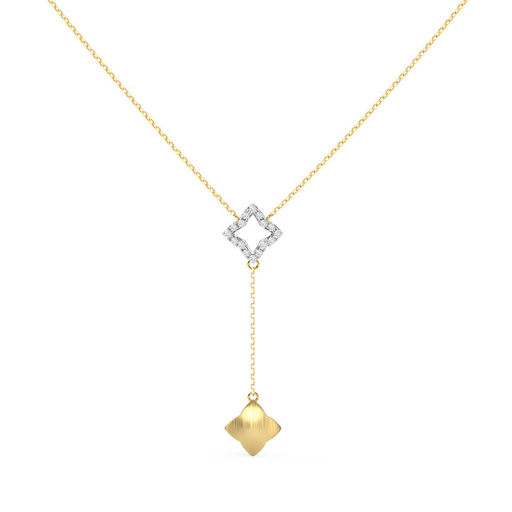 Geometric Diamond Lariat Necklace