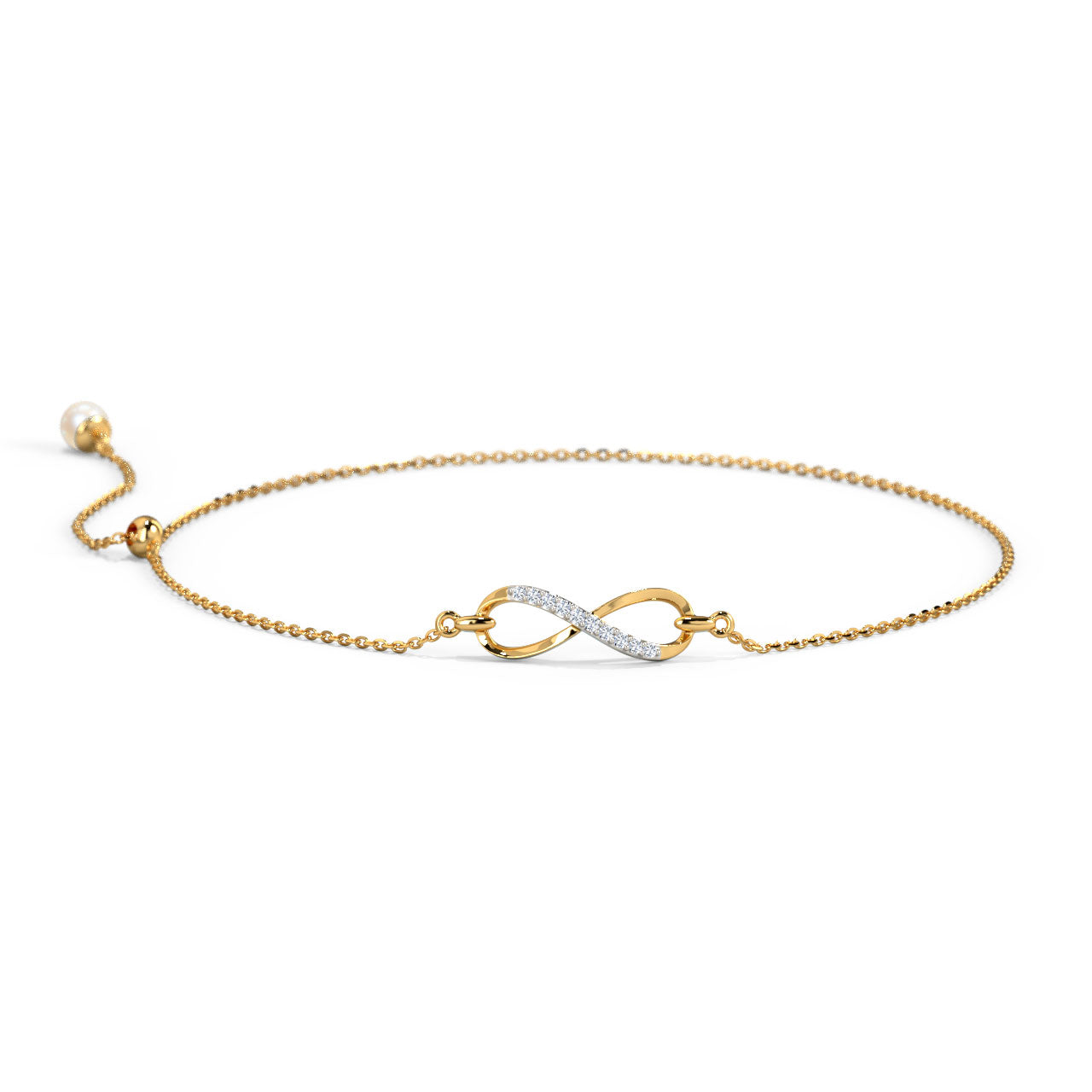 Infinity Adjustable Pearl Bracelet