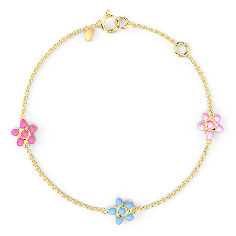 Blossom Cluster Kids' Gold Bracelet