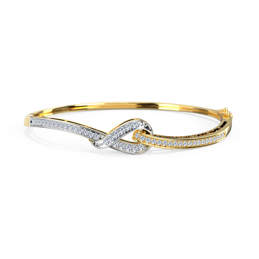 Elegant Knot Diamond Bracelet