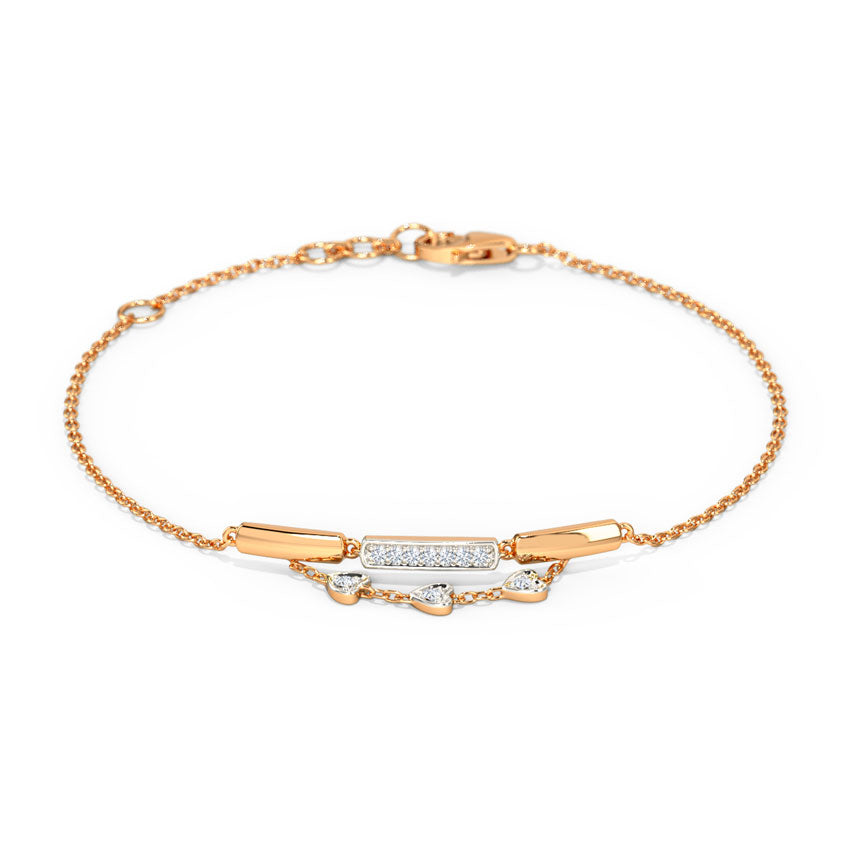 Floating Hearts Diamond Bracelet