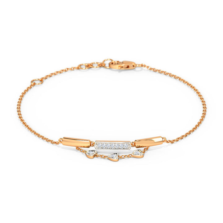 Floating Hearts Diamond Bracelet