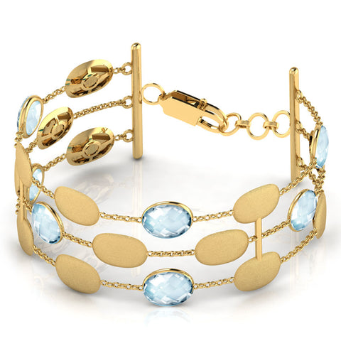 Galia Stamped Gemstone Bracelet