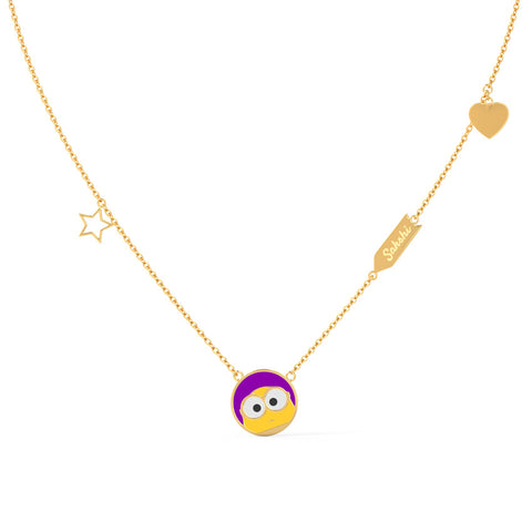 Minion Personalised Gold Necklace