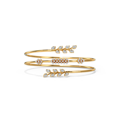 Alisha Floral Spiral Diamond Bracelet