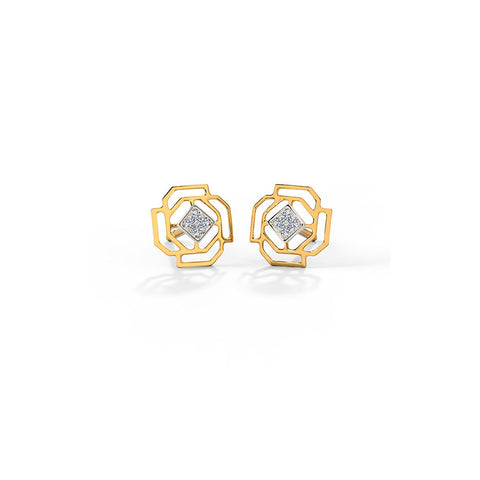 Lattice Diamond Multiwear Stud Earrings