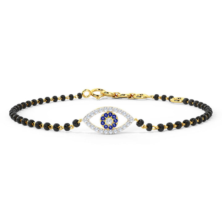 Evil Eye Gemstone Mangalsutra Bracelet