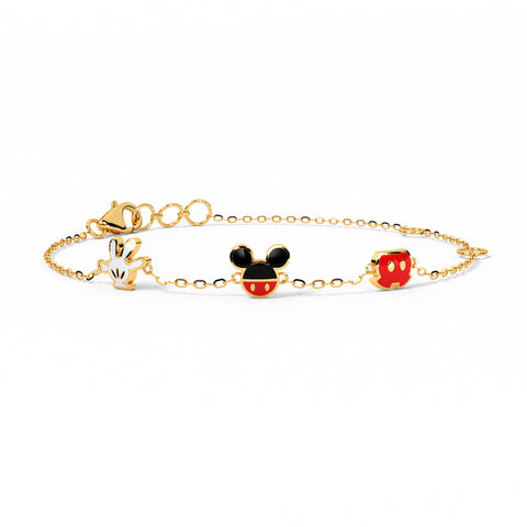 Mickey Mouse Face Shorts & Gloves Bracelet