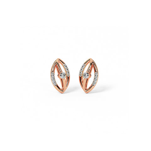 Celestial Swirl Diamond Stud Earrings