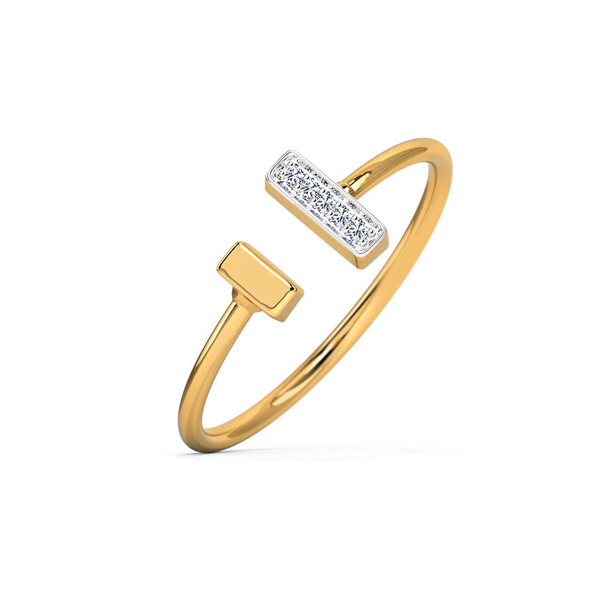 Dual Linear Diamond ring