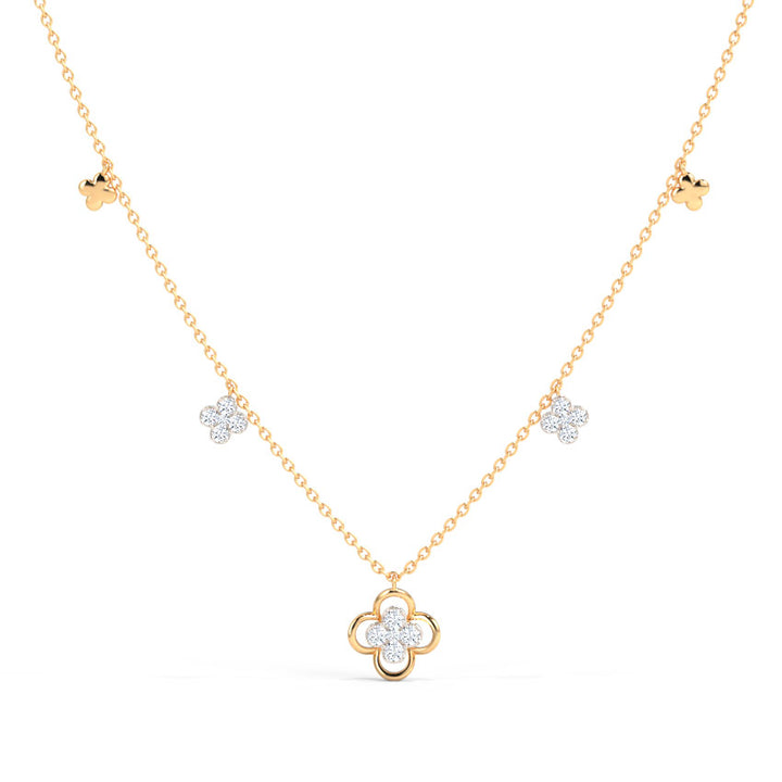 Baroque Clover Diamond Necklace
