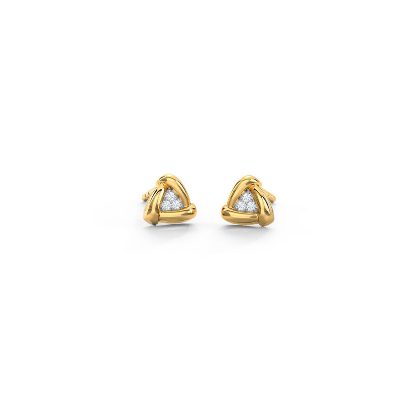 Dazzling Triangle Diamond Stud Earrings