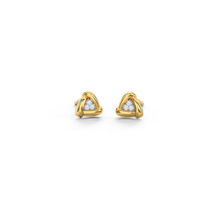 Dazzling Triangle Diamond Stud Earrings