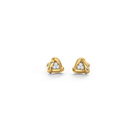 Dazzling Triangle Diamond Stud Earrings