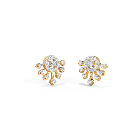 Starburst Diamond Stud Earrings