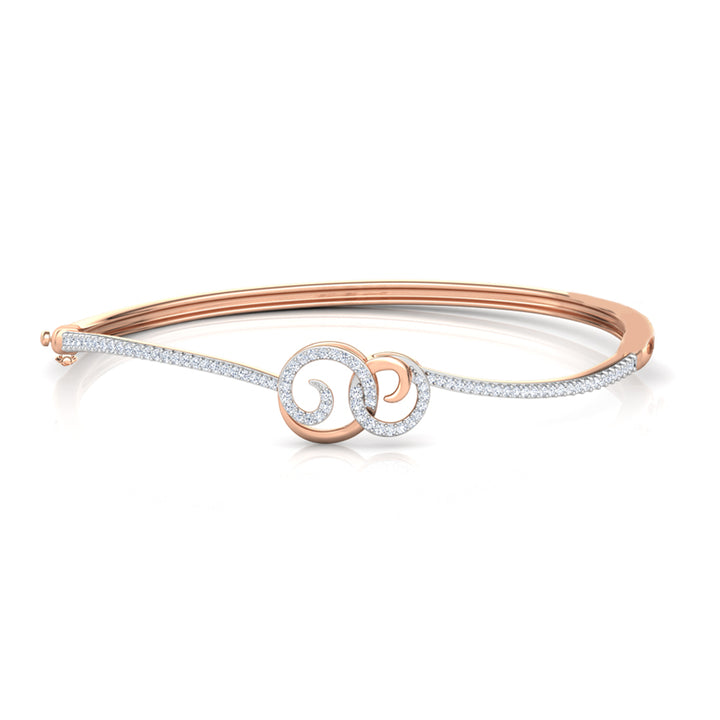 Sparkling Scroll Diamond Bracelet