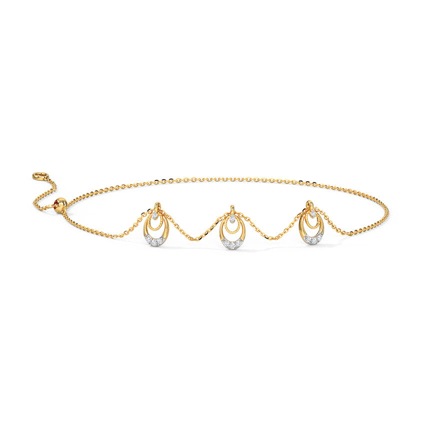 Ovate Adjustable Diamond Bracelet