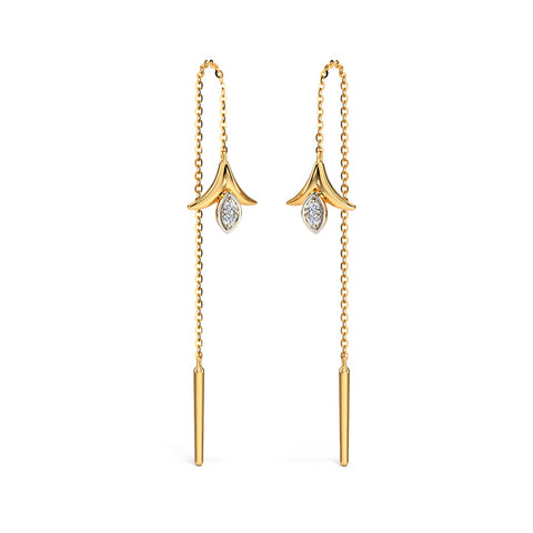 Scarlett Florid Diamond Sui Dhaga Earrings