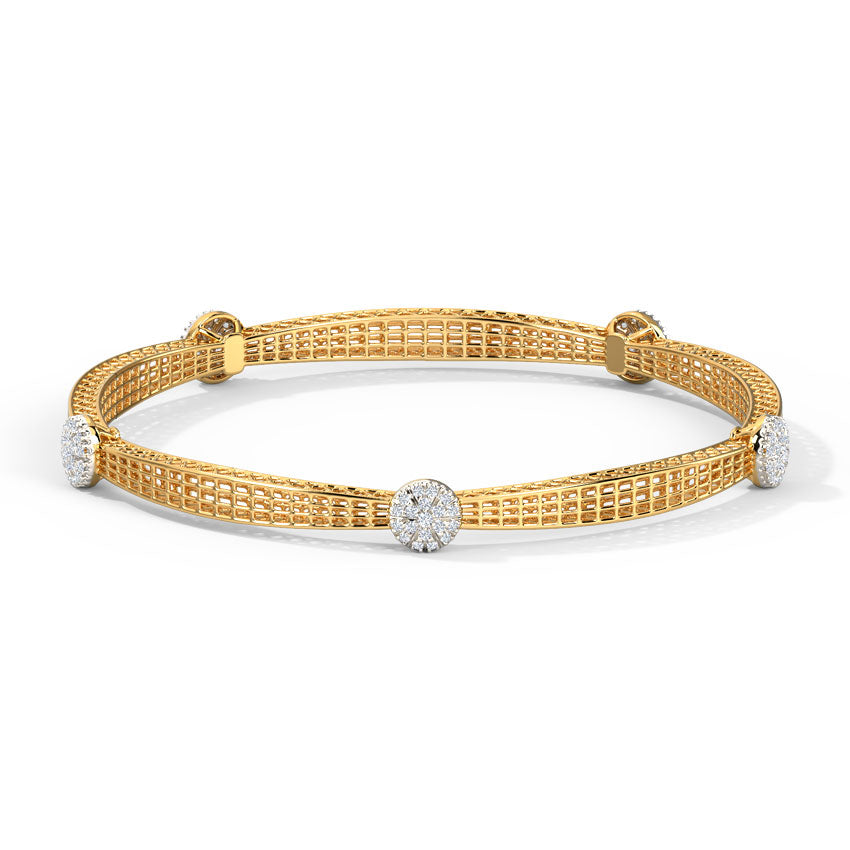 Orb Mesh Diamond Bangle