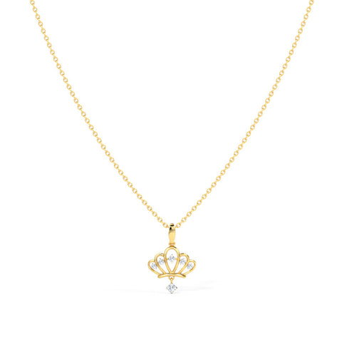 Vintage Crown Diamond Necklace