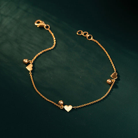 Heart Petal 22KT Gold Bracelets