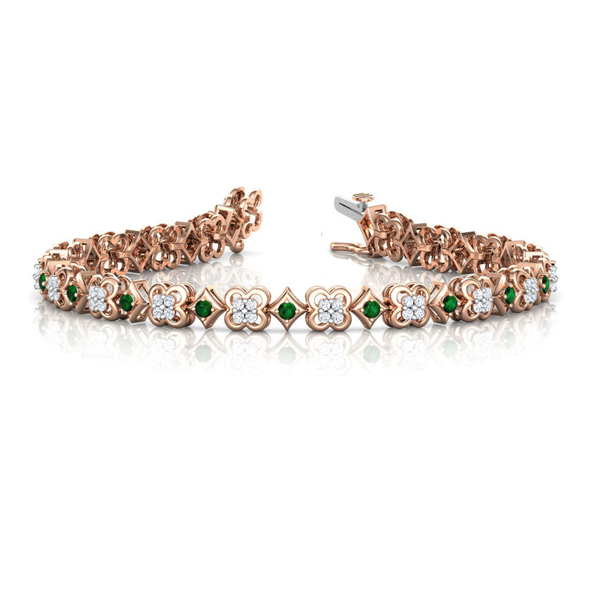 Radiant Floret Diamond Tennis Bracelet