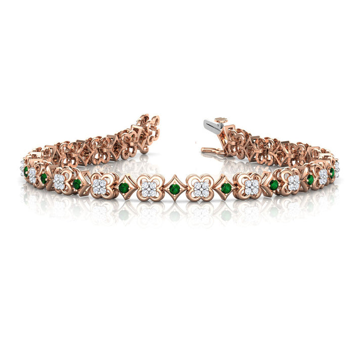 Radiant Floret Diamond Tennis Bracelet