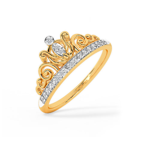 Cinderella Crown Diamond Ring