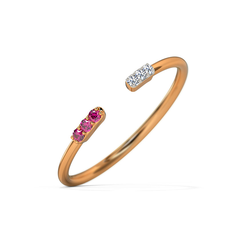 Twin Quad Gemstone Ring