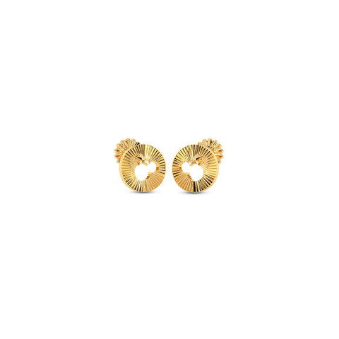 Mickey Mouse gold textured Earring