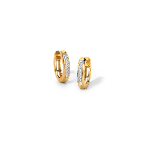 Stellar Dainty Diamond Hoop Earrings