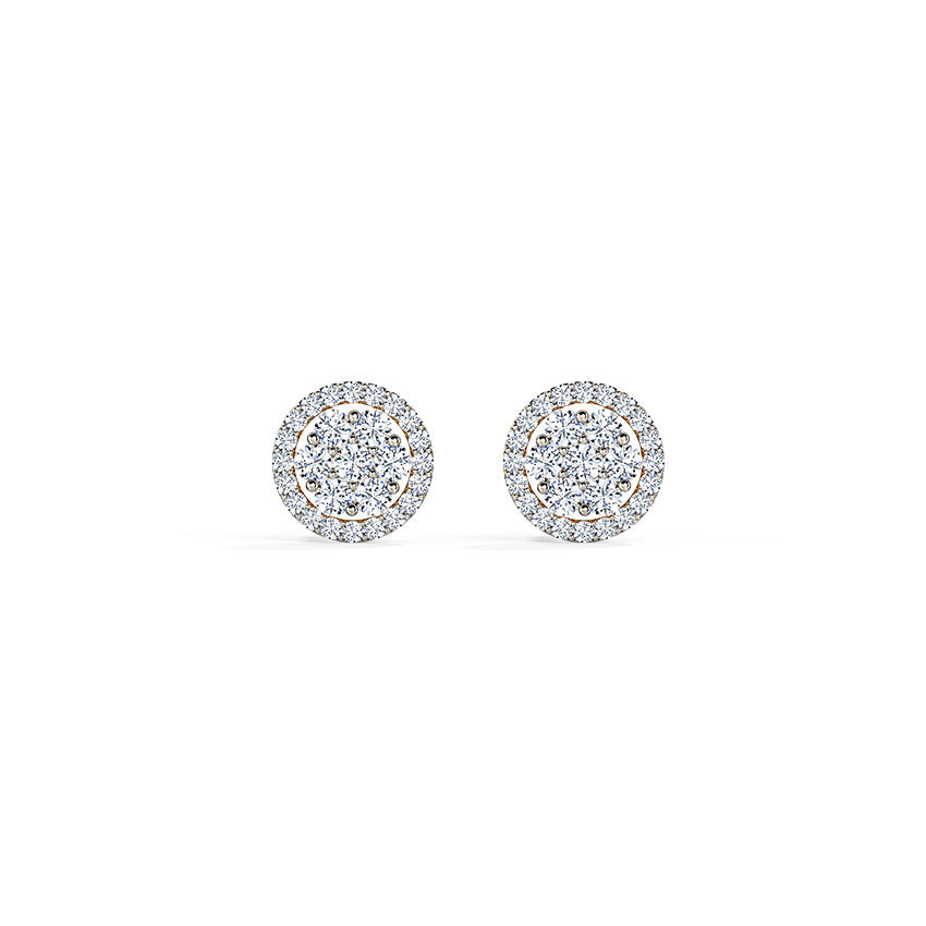 Carol Seven Stone Diamond Stud Earrings