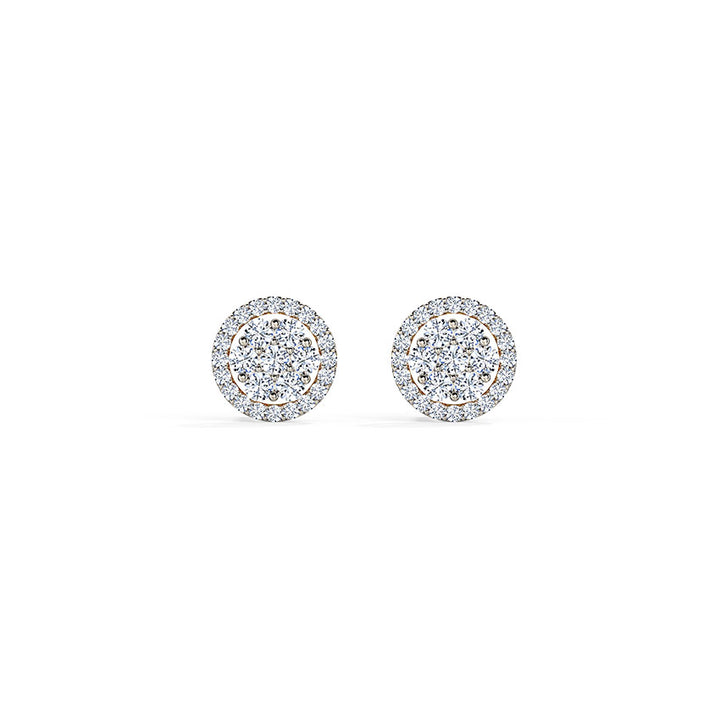 Carol Seven Stone Diamond Stud Earrings