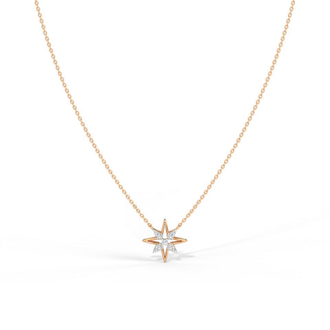 Glittering Star Diamond Necklace