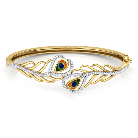 Peacock Feather Diamond Bracelet