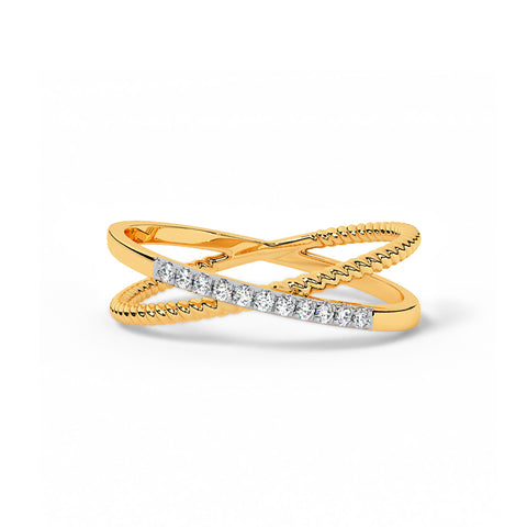 Criss Cross Diamond Ring