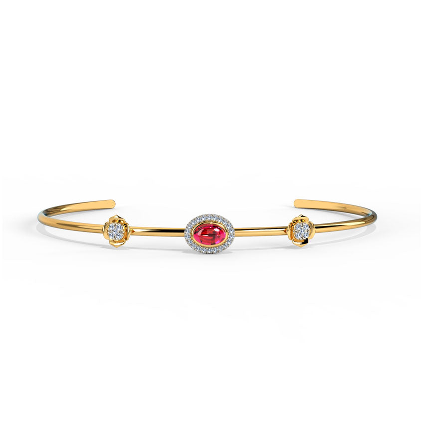 Glittering Scarlet Gemstone Bracelet