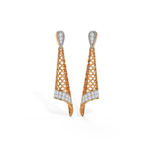 Katy Cutout Diamond Drop Earrings