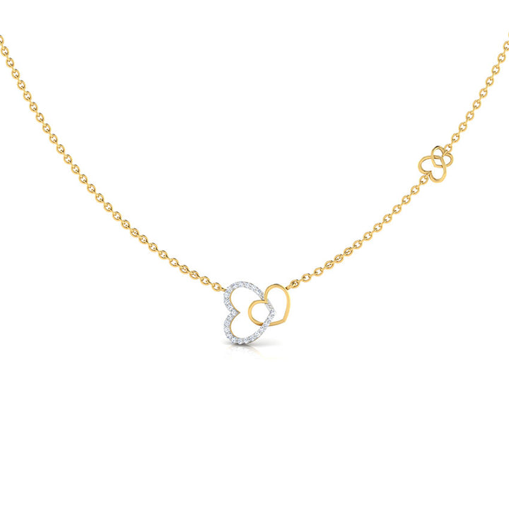 Interlinked Hearts Diamond Necklace