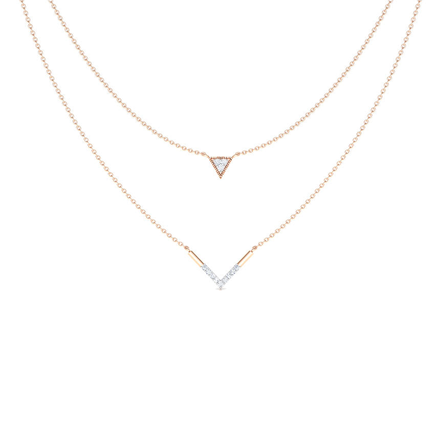 Victory Multi Layer Diamond Necklace