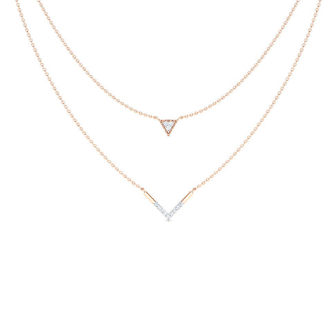 Victory Multi Layer Diamond Necklace