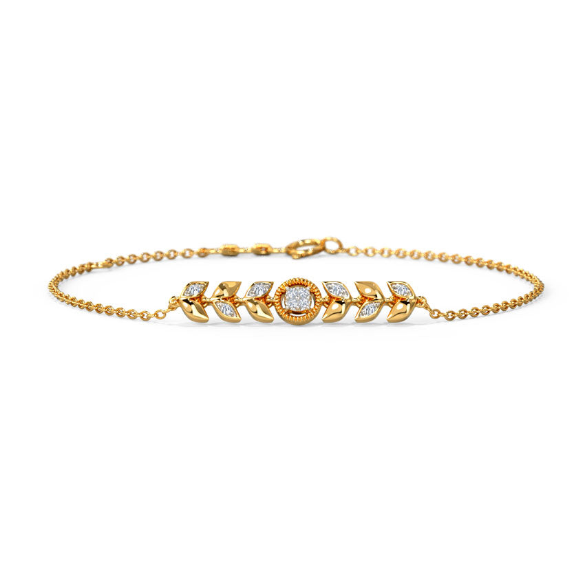 Wondrous Leafy Diamond Bracelet
