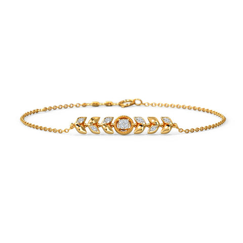 Wondrous Leafy Diamond Bracelet