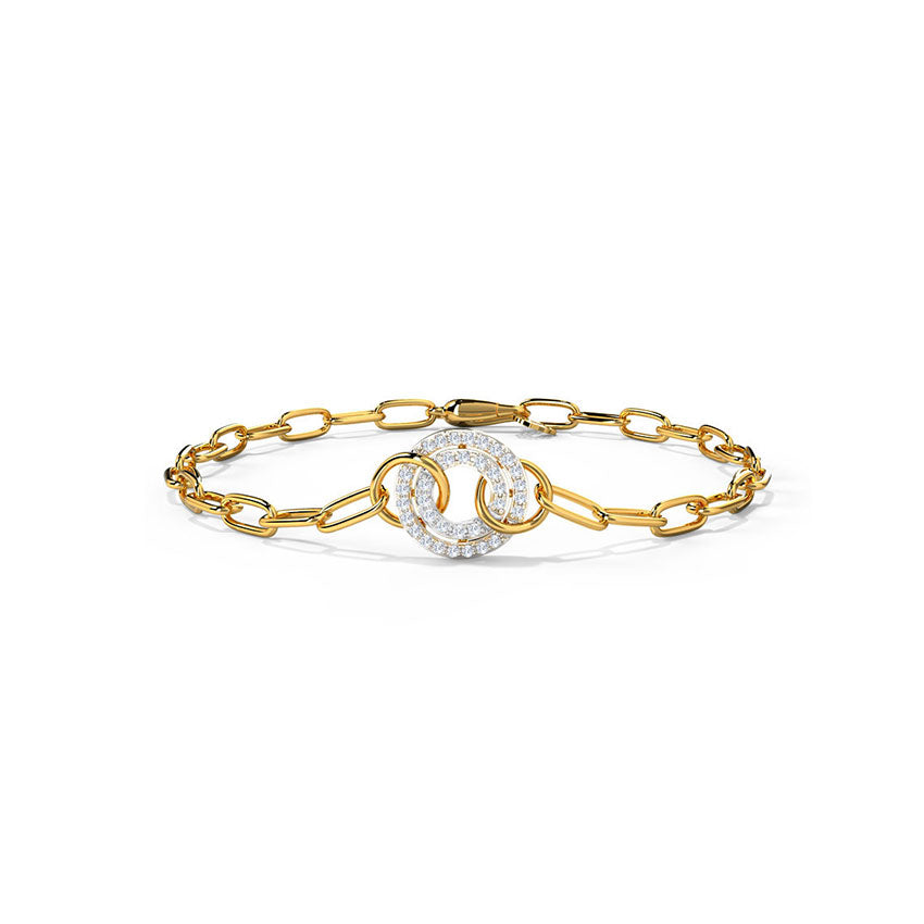 Entwined Links Diamond Bracelet