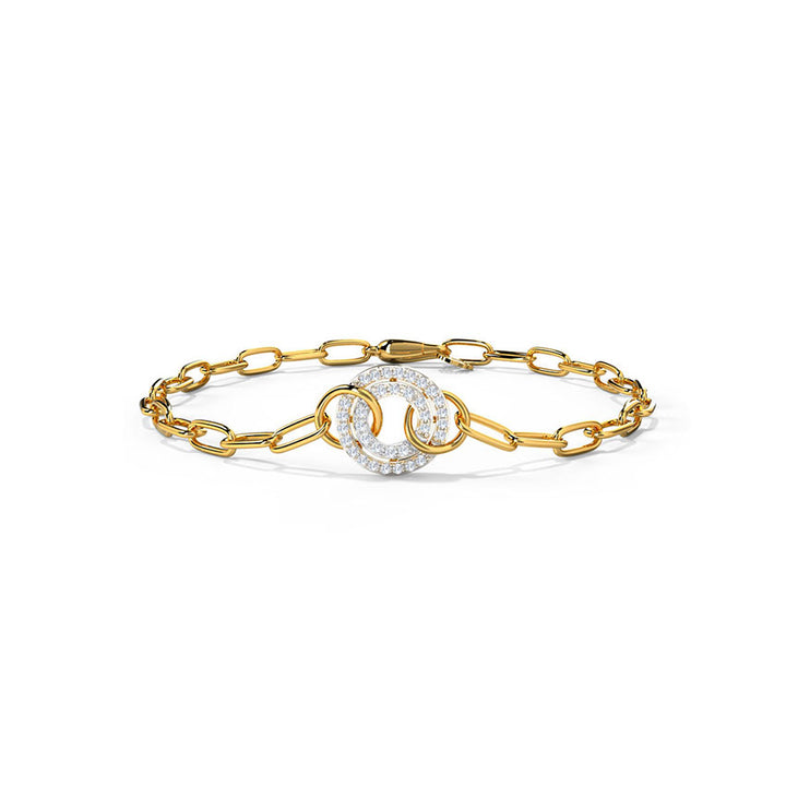 Entwined Links Diamond Bracelet