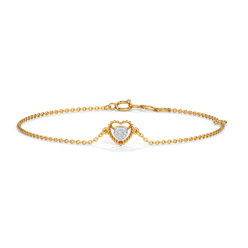 Classic Shining Heart Diamond Bracelet