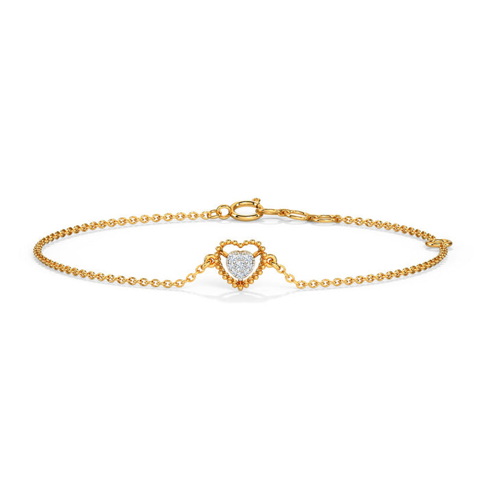 Classic Shining Heart Diamond Bracelet