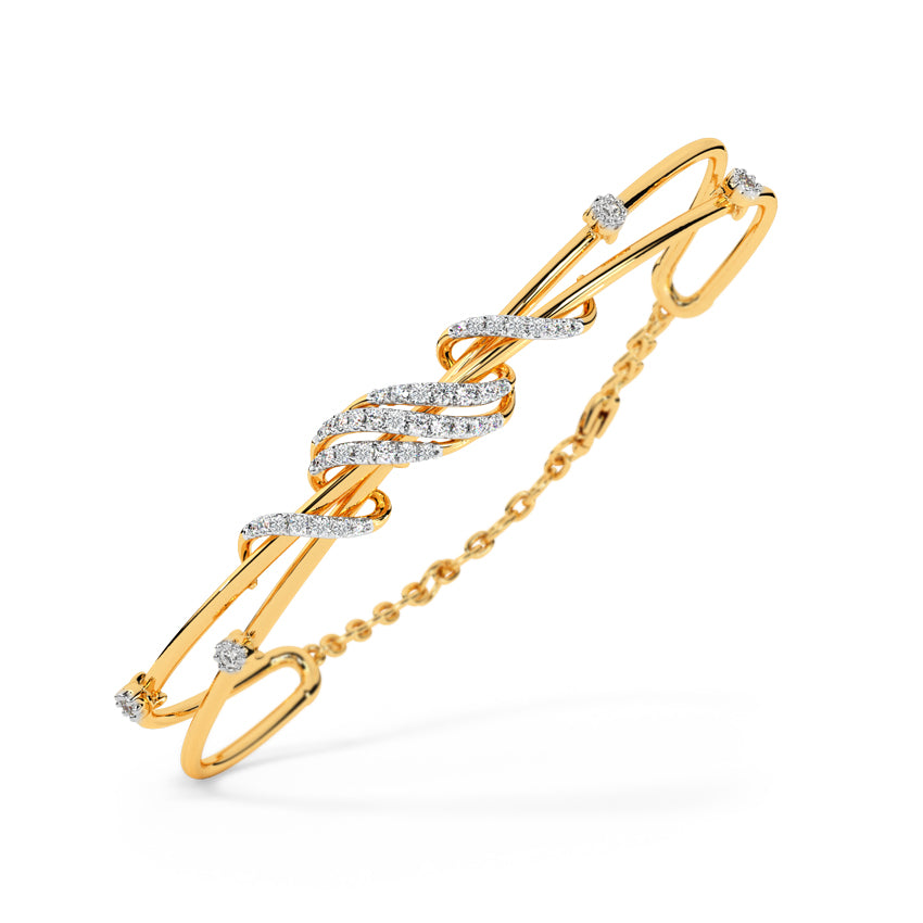 Jagvi Twisted Diamond Bracelet